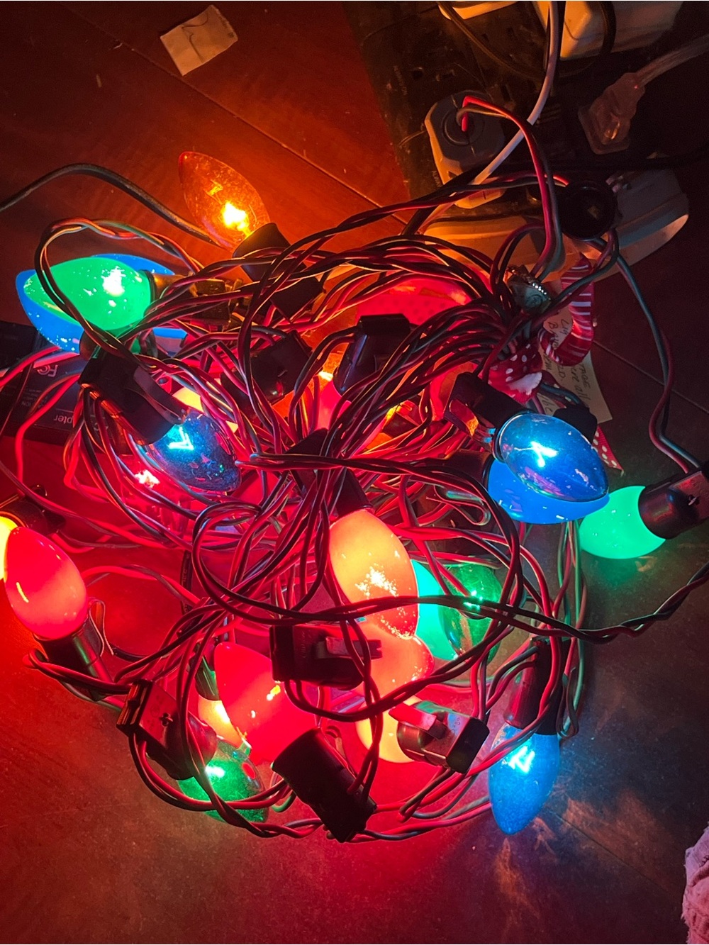 Vintage Multicolor Christmas String Lights
